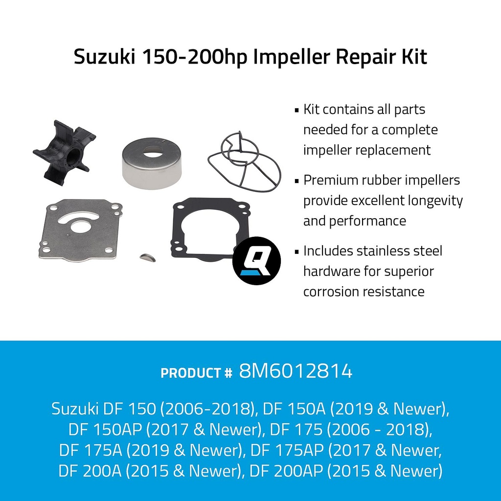 Quicksilver 8M6012814 Impeller huoltosarja,  Suzuki 150-200hp