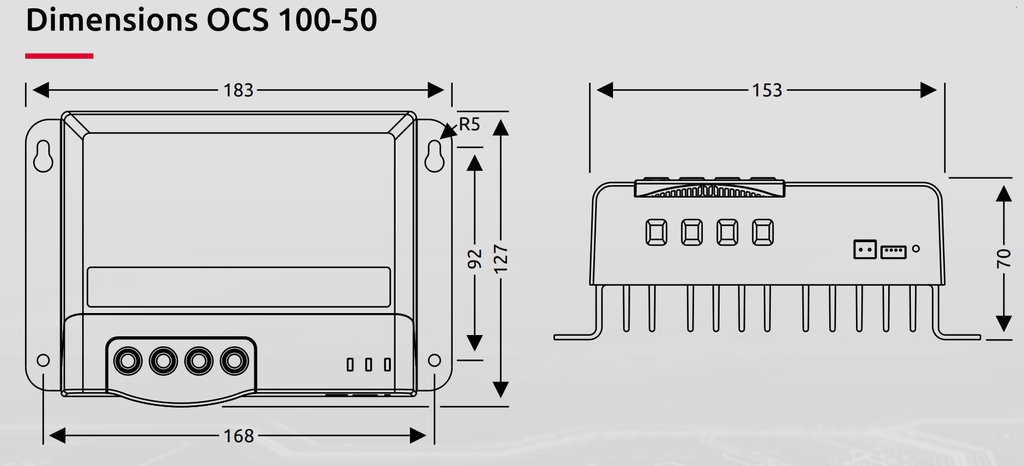 TBS Omnicharge Solar 100-50 MPPT, Bluetooth aurinkopanelisäädin 50A 100V