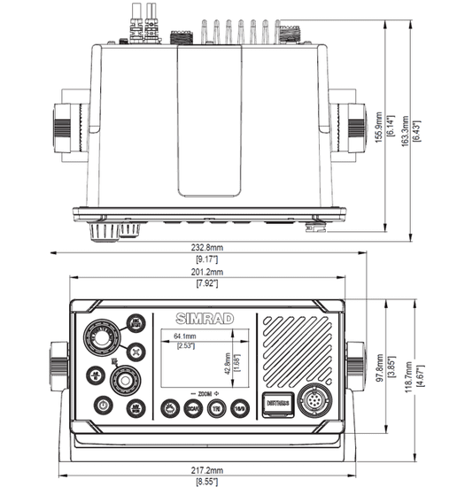 B&G V60-B VHF MARINE RADIO, DSC, AIS-RXTX, V60-B
