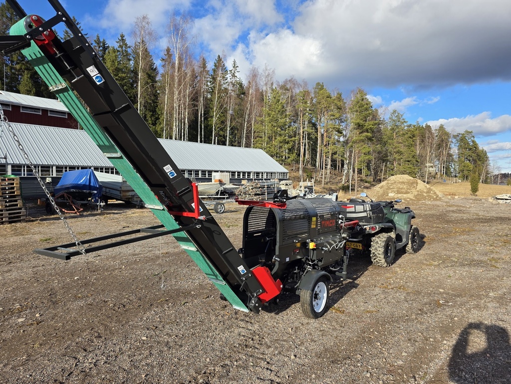 Timco 12 TA Pilkekone, klapikone hihnakuljettimella.