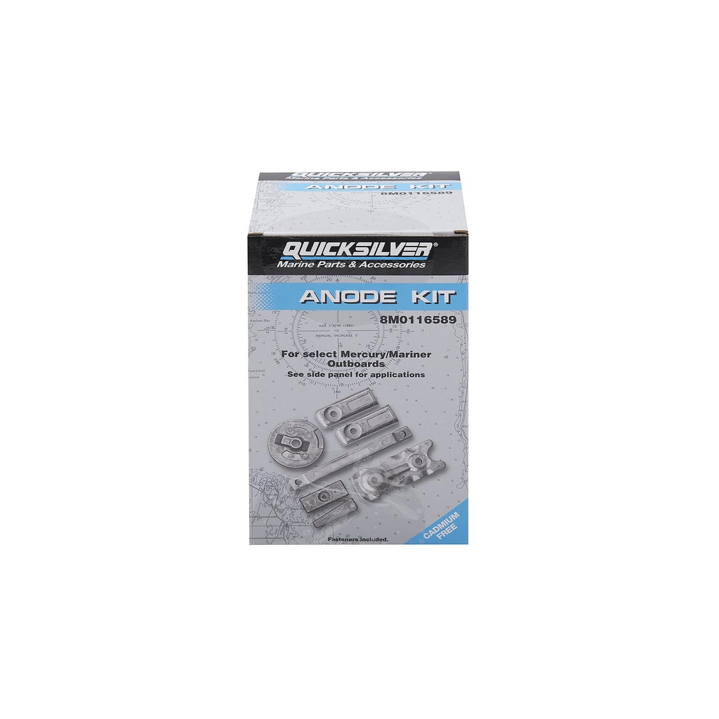 Quicksilver 8M0116589 alumiini anodi kitti,  Mercury Verado 350hp