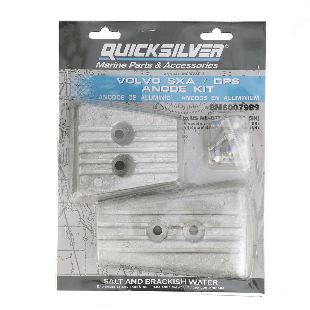 Quicksilver 8M6007989 alumiini anodi kitti,  Volvo DPS/SX-A sterndrive