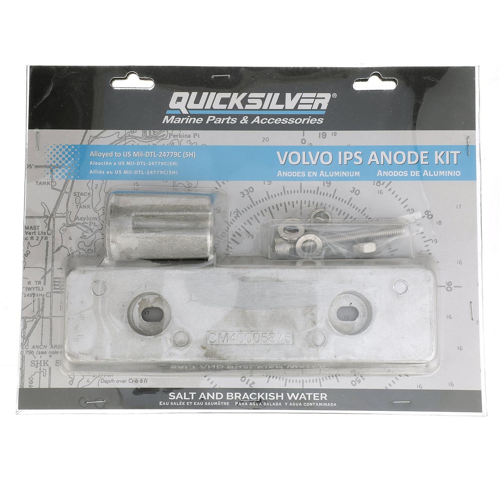Quicksilver 8M6008012 alumiini anodi kitti,  Volvo IPS sterndrive