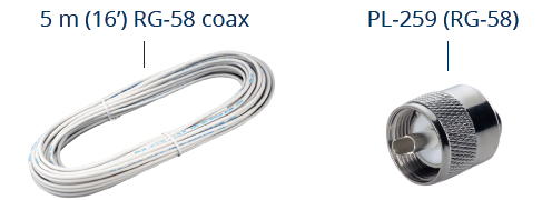 Scout KS-10, irrotettava VHF-antenni, pituus 22 cm