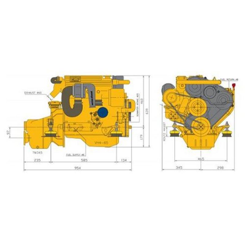 Vetus Meridieselmoottori M4.56 TMC60 -2.00R (kopio)