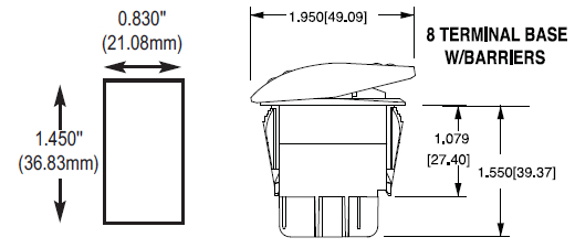 Carling Vipukatkaisin ON-OFF-(ON) LED