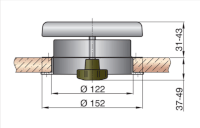 VETUS ATHOS1 tuuletusventtiili 152mm AISI 316