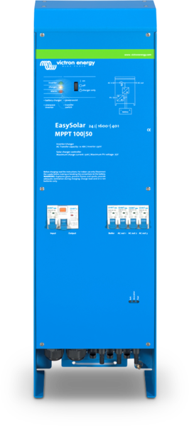 Victron EasySolar Invertterilaturi 24V/1600W/40A, 1400W MPPT-lataussäädin aurinkopaneelisäätimellä