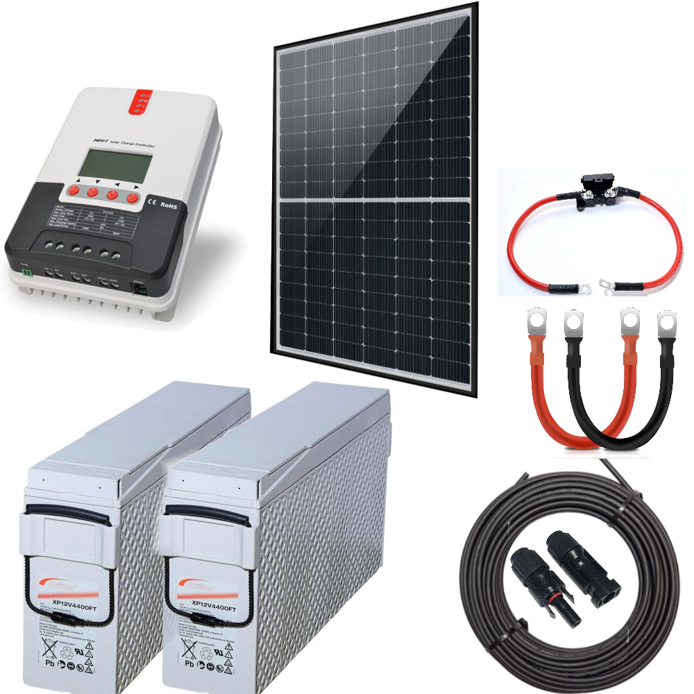 Aurinkovoimala Mökki 425W - 40A lataussäätimellä