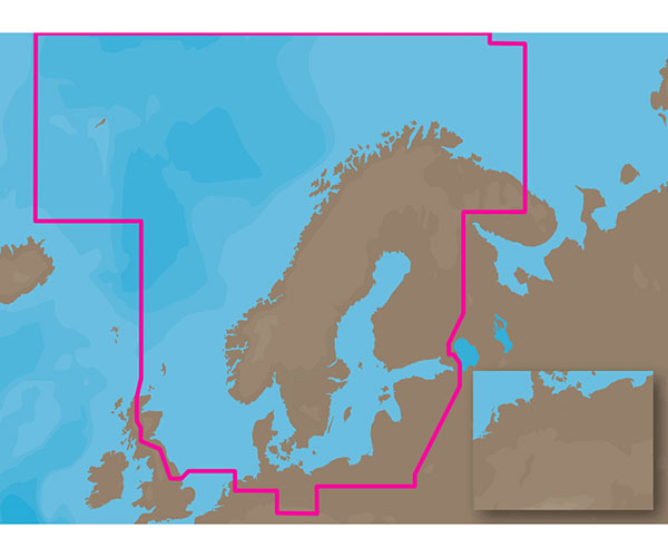 C-MAP MAX, M019, Skandinaavia Pohjanmeri ja Tanska