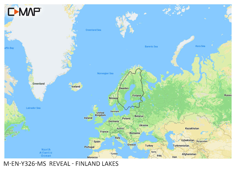 C-map Reveal Merikartta Y326 Suomen Sisävedet