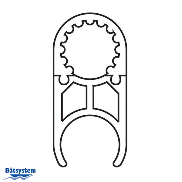 Båtsystem P1038 Muovi klemmari  25mm