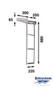 [9519037463] Båtsystem BKT73-250 teleskooppi kasettitikas, keulataso