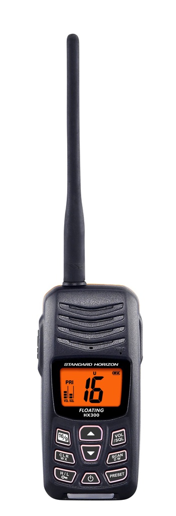 Standard Horizon HX300E kannettava VHF  IPX8 vesitiivis