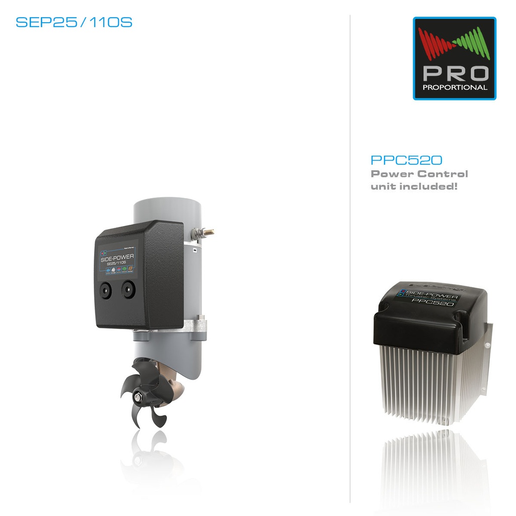 SEP25 PRO Tunnel bow thruster, 12V, Ø110