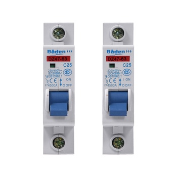 Automaattisulake 1 nap. DIN-kiskoon, hidas 25A