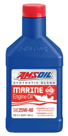 Amsoil 25W-40 Synthetic-Blend Marine Engine Oil 946ml