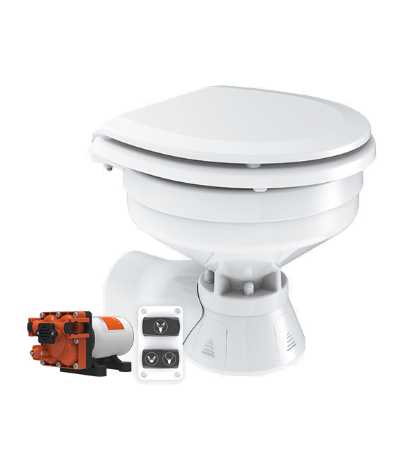 Seaflo Silent Flush, sähköinen wc, merivesihuuhtelu 12V (kompakti)