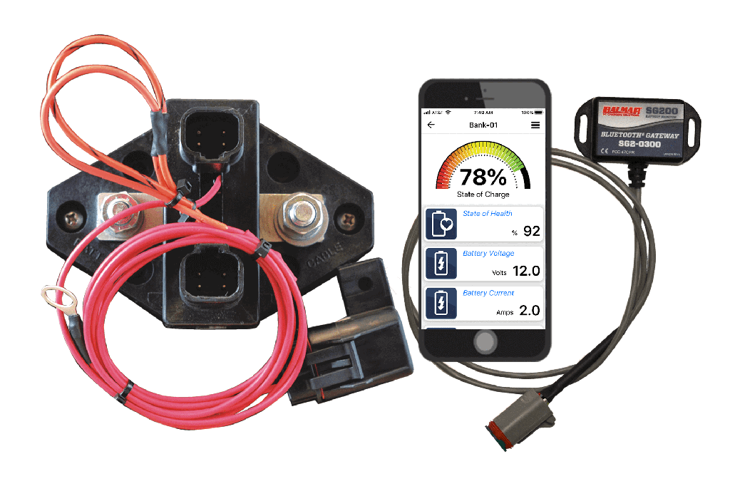 Balmar akkumonitori, 12V-48V, mit Gateway, ohne Display