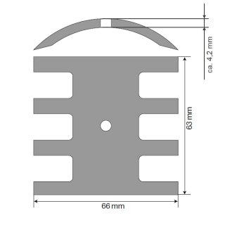 Johnson Pump 01-42755 kumisiipipumpun kampa 1/2 F8B-