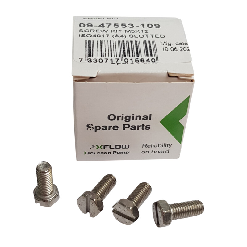 Johnson Pump 09-47553-109 ruuvisarja, 4 kpl. M5 x 12, ruostumatonta terästä