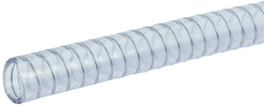 Läpinäkyvä teräsvahvistettu vesiletku 28mm 5m