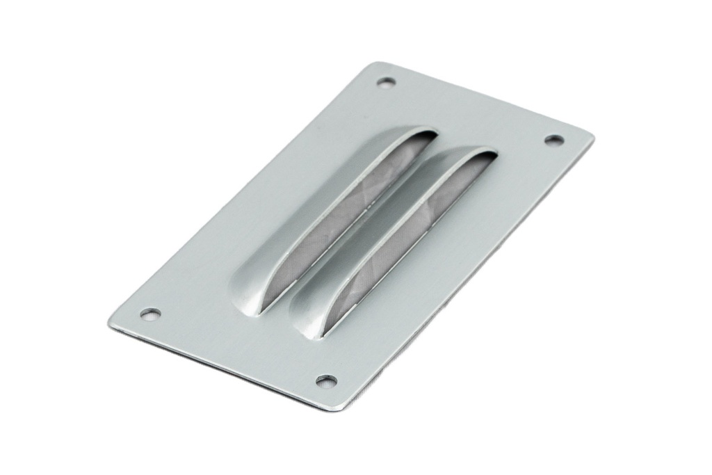 Jukova D-9 ilmaritilä 125x65x1,5 anodisoitu alumiini