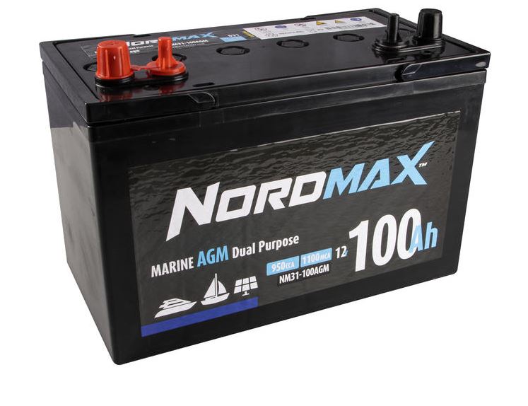 Nordmax Marine Dual Purpose AGM 12V 100Ah 950A käynnistysakku