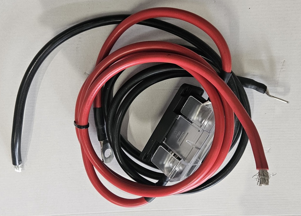 Akkukaapelisarja 1,8m 25mm2 MEGA sulakepesällä pu / mu