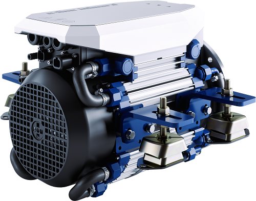 Vetus E-LINE sähköpropulsiomoottori 5kW 48V, nestejäähdytys. Normaalitilassa syöttö maks. 5,6kW