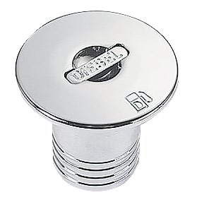 Kansiruuvike "DIESEL" 38mm Kromattu messinki