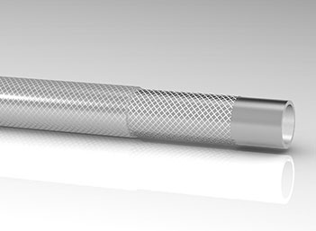 Sati 15 mm kudosvahvistettu PVC-letku elintarvikelaatu Cristalcord