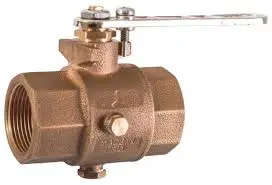Kuulaventtiili 1 1/2' vedenpoistolla pronssi