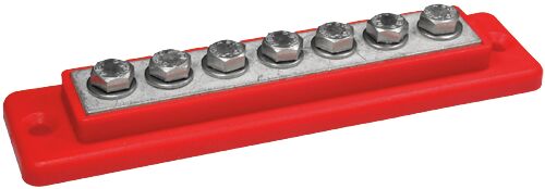 Skyllermarks kytkentäkisko 7 x 6 MM2, punainen