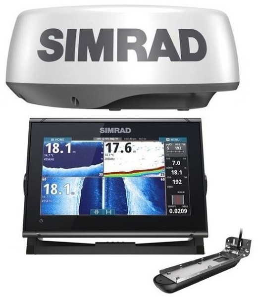 Simrad GO9 XSE ROW Plotteri ja tutkapaketti kaikuanturilla HALO20+