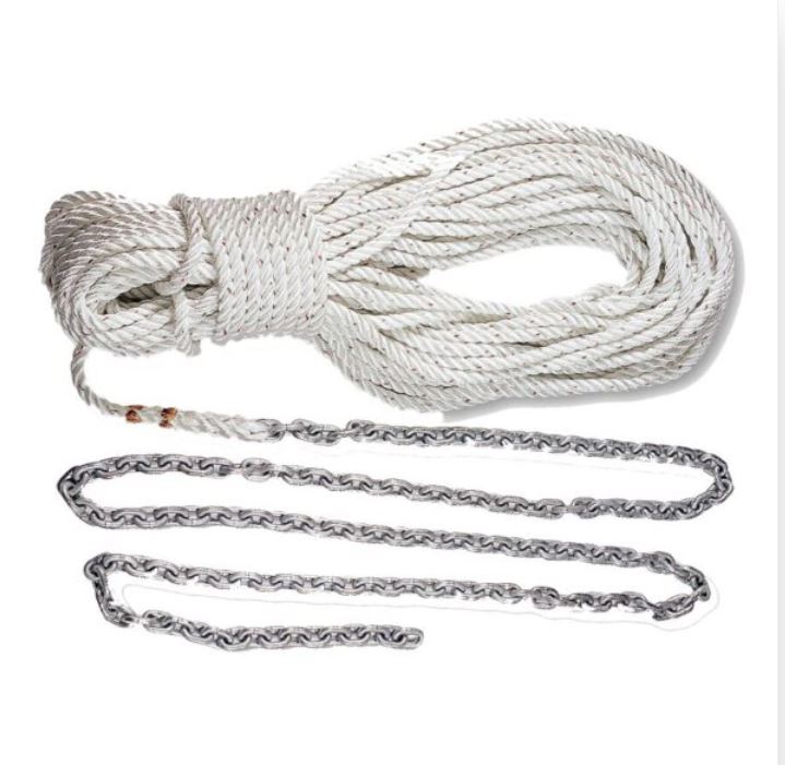 Ankkuriköysi köysi/ketjuyhdistelmä 14 mm / 33 m + kettinki 8 mm / 10 m