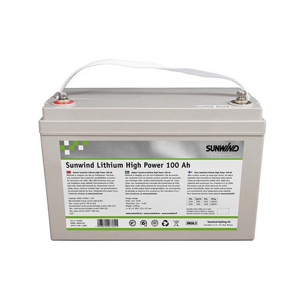 Sunwind Gylling LiFePo litium akku 100Ah (tuote loppu)