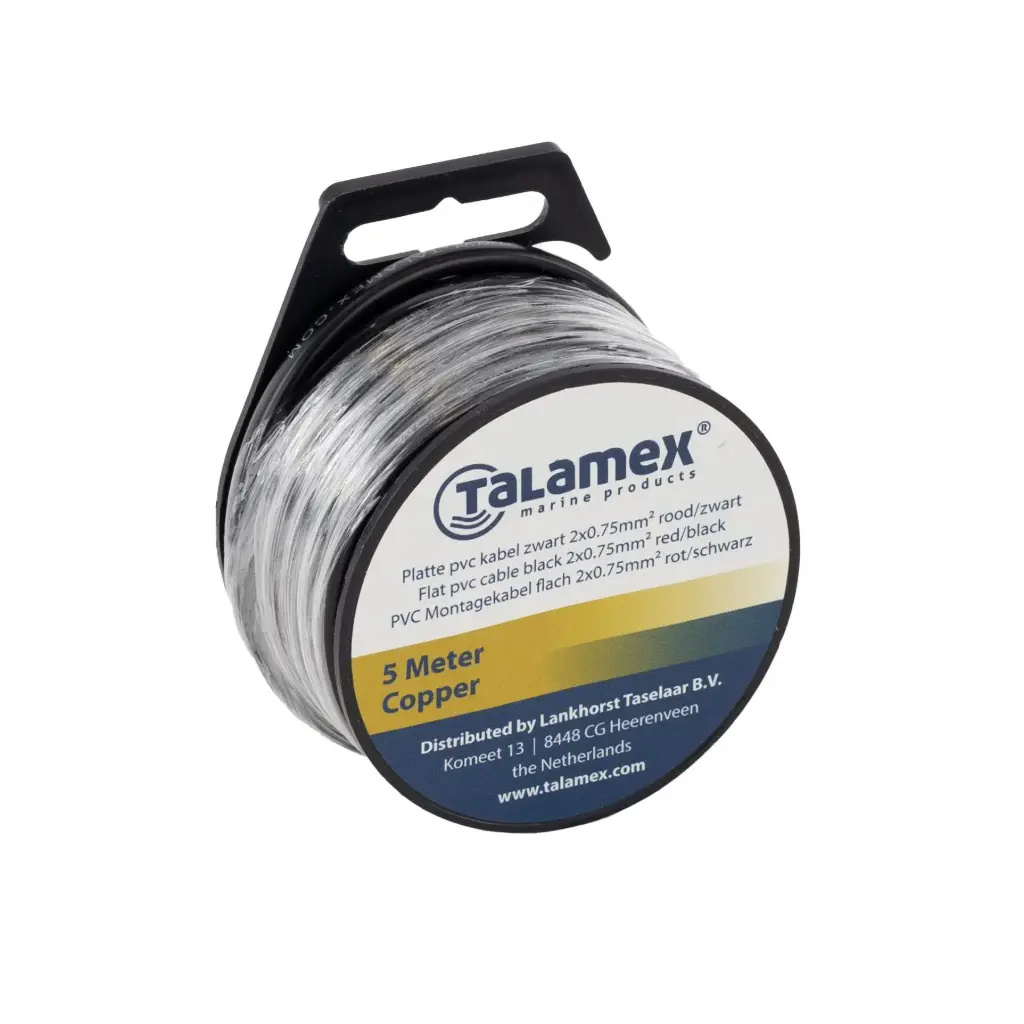 Automarine, tinattu marine kaapeli 2,5mm2 5m kela, musta