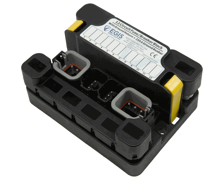 Egis MT 3439B ATM sulakerasia, Jaettu sisäänmeno 3 + 9 sulaketta + 250A maadoituskisko