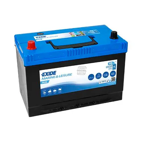 Exide Dual ER450 95 Ah / 650 A akku Marine & Leisure akku