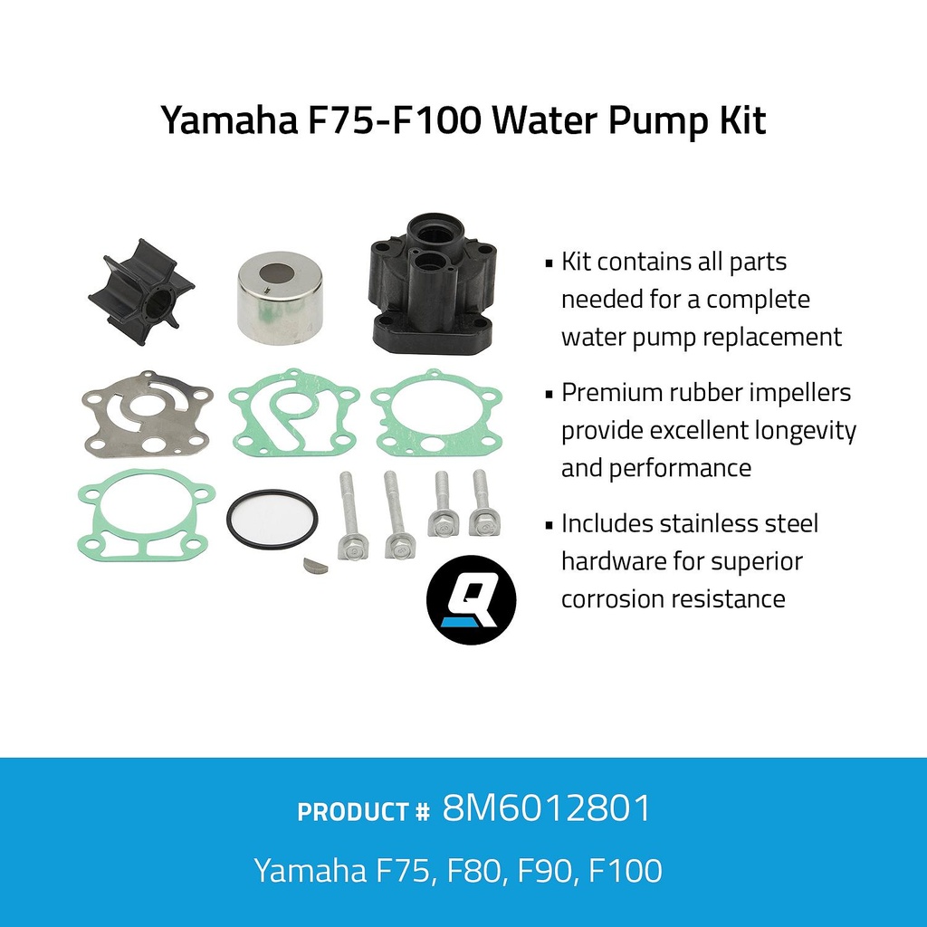 Quicksilver  8M6012801 vesipumpun huoltosarja,  Yamaha F75-F100
