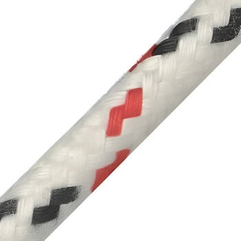 Robline 500 Orion 10mm polyesteri -falli- tai skuuttiköysi (valko-puna-harmaa)