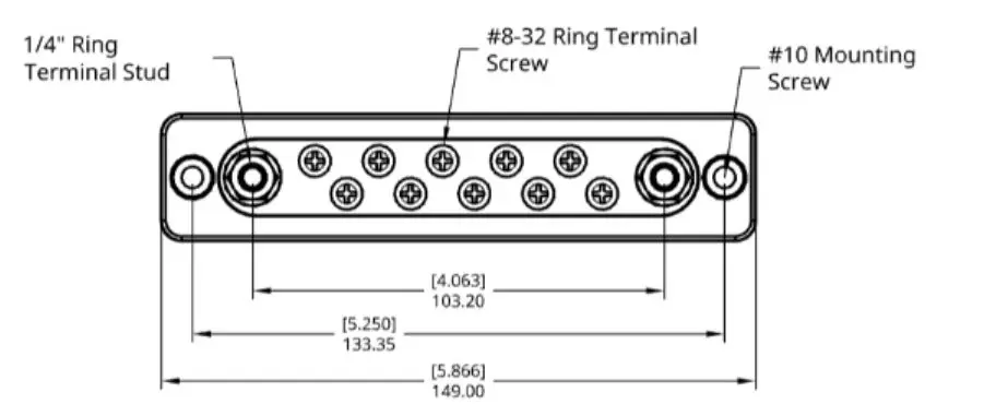 EGIS 6151-210 kytkentäkisko 2xM6 10xM5 150A kannella, Bulk