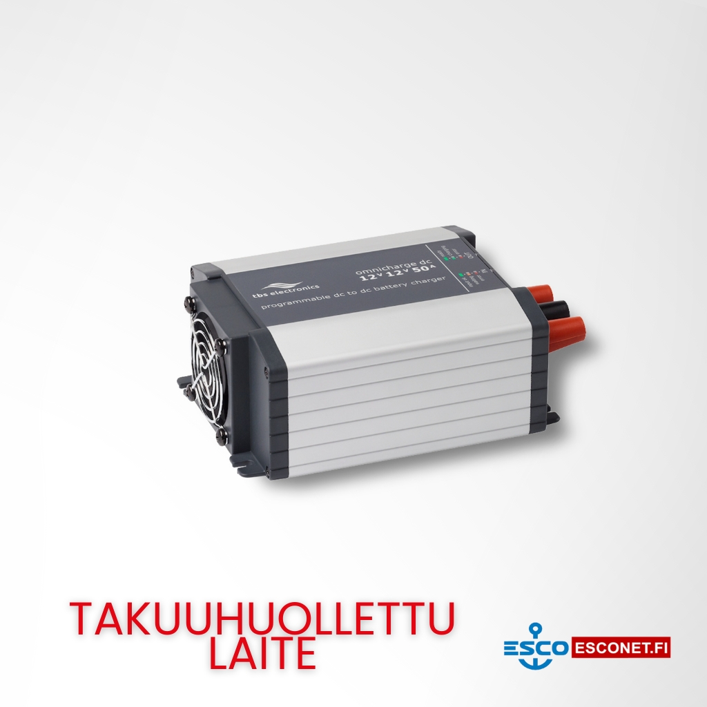 TBS Omnicharge DC 12-12/50 akusta akkuun varaaja (takuuhuollettu laite)