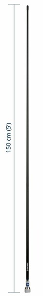 Scout QUICK2 BLACK 3 db VHF lasikuituantenni 1,5 m pitkä, pikakiinnityksellä
