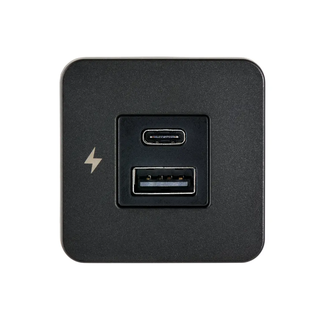 Scanstrut Tile USB-A USB-C laturi 12/24w 36W/60W musta