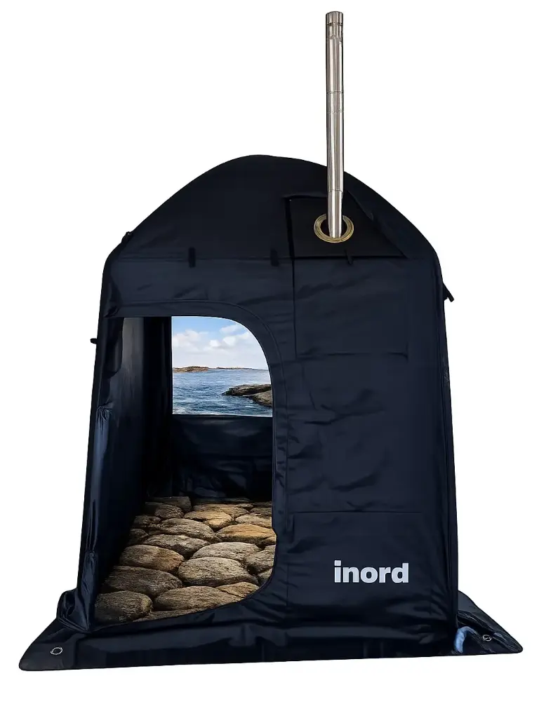 iNord Q5 Mobiili telttasauna -paketti 8L Lempi-kiukaalla ja vesisäiliöllä