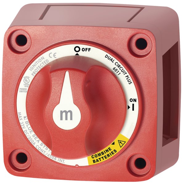 Blue Sea 6011 Päävirtakytkin ON-OFF-HÄTÄ-MOLEMMAT 300A