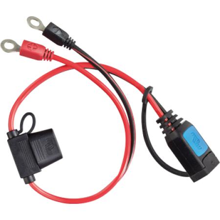 Victron Blue Smart laturin liitäntäjohto pistokkeella - M6 + sulakepesä