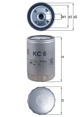 Polttoainesuodatin Mahle KC 6 